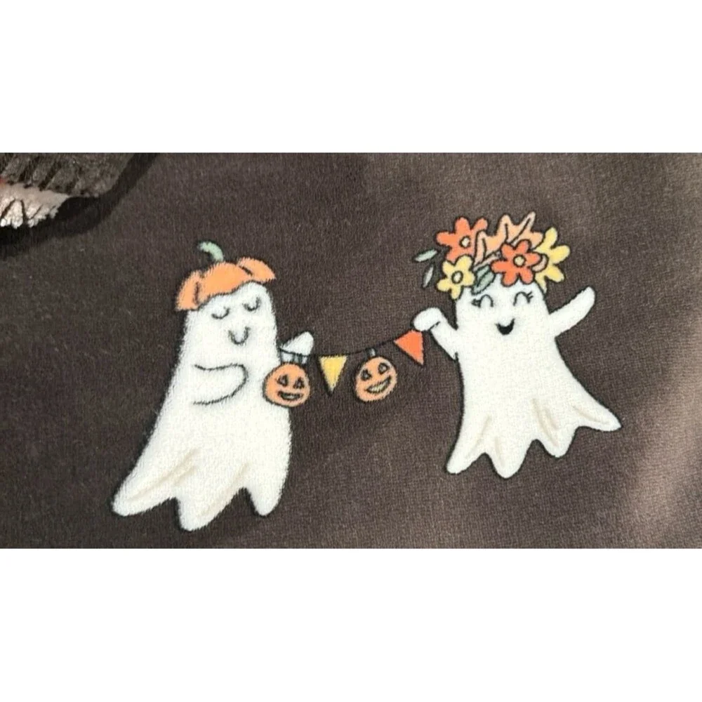 Viral Isaac Mizrahi Halloween Ghosts Camping, Reading, Fishing Reversible Throw